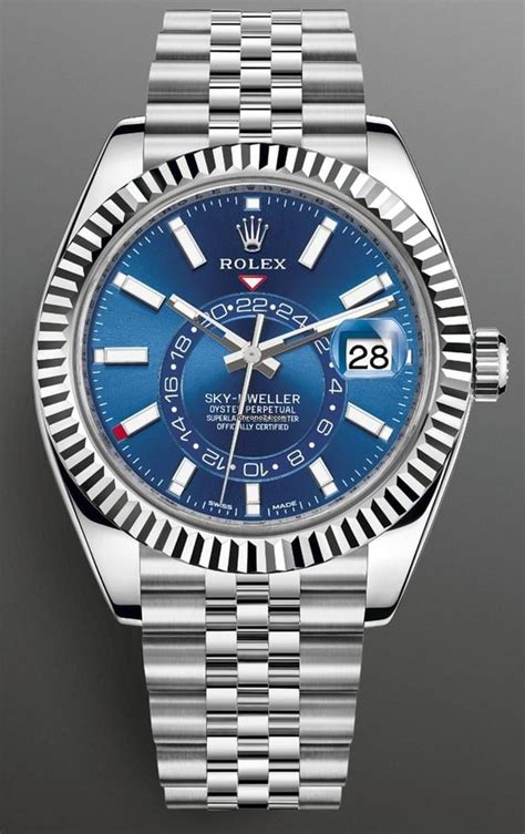 rolex sky dweller blue discontinued|rolex sky dweller price used.